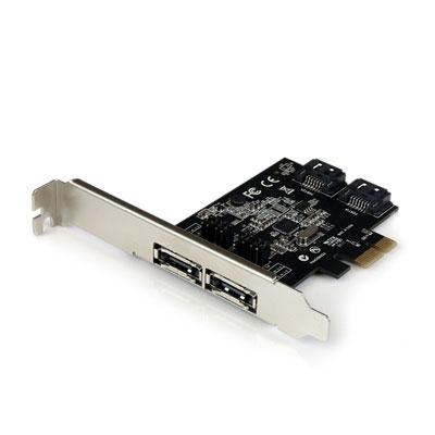 StarTech.com 2 Port PCI Express SATA 6 Gbps eSATA Controller Card - Dual Port PCIe SATA III Card - 2 Int/2 Ext StarTech.com 2 Port PCI Express SATA 6 Gbps eSATA Controller Card - Dual Port PCIe SATA III Card - 2 Int/2 Ext
